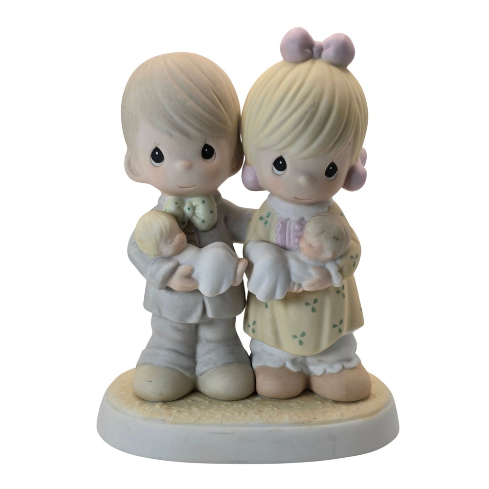Precious Moments Be Fruitful And Multiply Twins Figurine 1999 Enesco